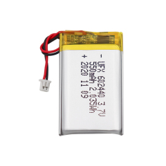 리튬 배터리 팩 공급업체 전자 담배용 도매 충전식 배터리 UFX 602440 550mAh 3.7V 소비자 가전 배터리