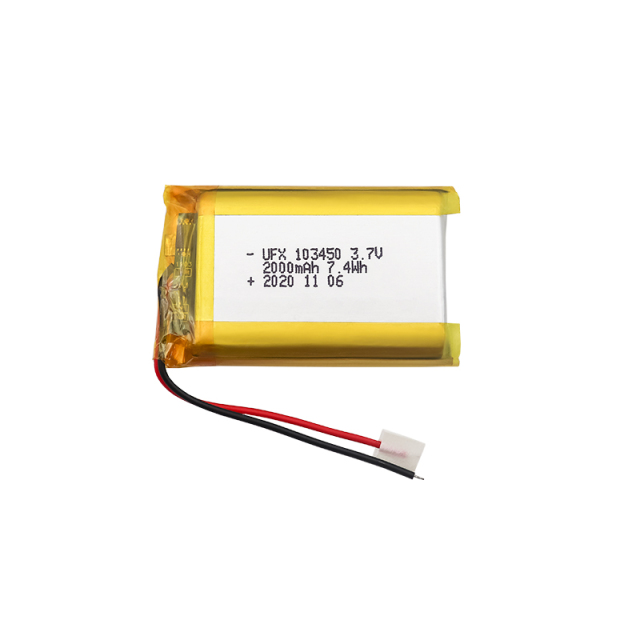 리튬 이온 셀 제조업체 모기 구충제 램프용 배터리 UFX 103450 2000mAh 3.7V UL CE FCC UN 인증