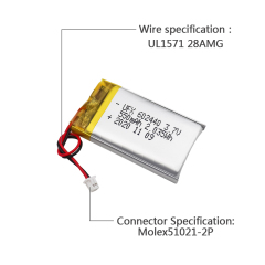 리튬 배터리 팩 공급업체 전자 담배용 도매 충전식 배터리 UFX 602440 550mAh 3.7V 소비자 가전 배터리