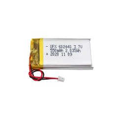리튬 배터리 팩 공급업체 전자 담배용 도매 충전식 배터리 UFX 602440 550mAh 3.7V 소비자 가전 배터리