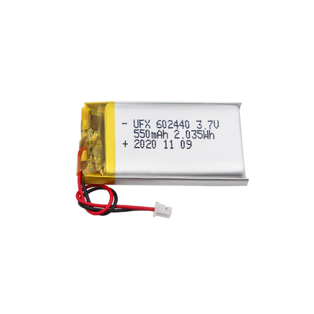 리튬 배터리 팩 공급업체 전자 담배용 도매 충전식 배터리 UFX 602440 550mAh 3.7V 소비자 가전 배터리