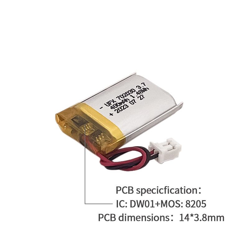 Lithium Ion Cell Manufacturers Battery-powered pet toys UFX 702030 400mAh 3.7V Cylindrical Battery Pack