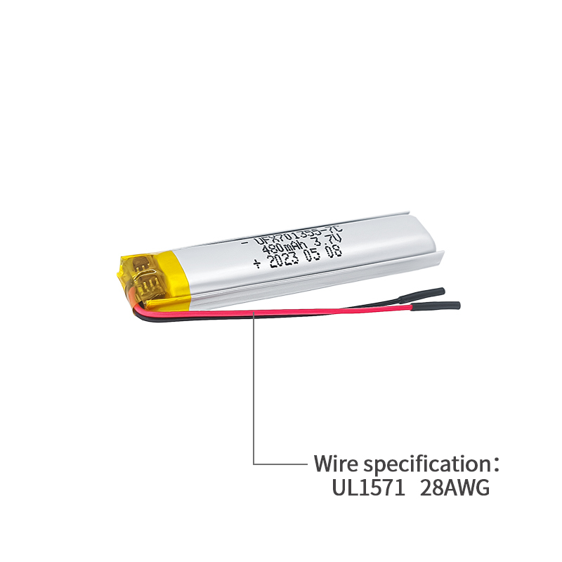 배터리로 작동하는 애완동물 장난감 무선 장치용 배터리 팩 UFX 701355-7C 480mAh 3.7V 7C 방전 배터리