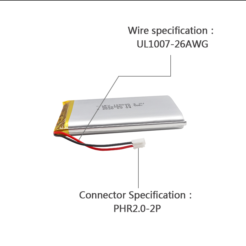 중국의 리튬 이온 배터리 제조업체 스마트 홈 장치용 배터리 UFX 105085 5000mAh 3.7V 무선 장치용 배터리 팩