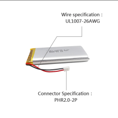 중국의 리튬 이온 배터리 제조업체 스마트 홈 장치용 배터리 UFX 105085 5000mAh 3.7V 무선 장치용 배터리 팩