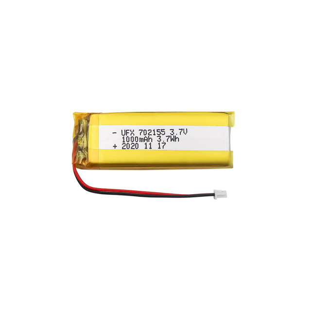 중국산 리튬 배터리 무선 벨 배터리 UFX 702155 1000mAh 3.7V PCB 보호 보드 포함