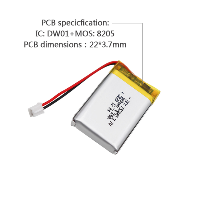 리튬 제조 회사 전기 면도기 배터리 UFX 752845 900mAh 3.7V