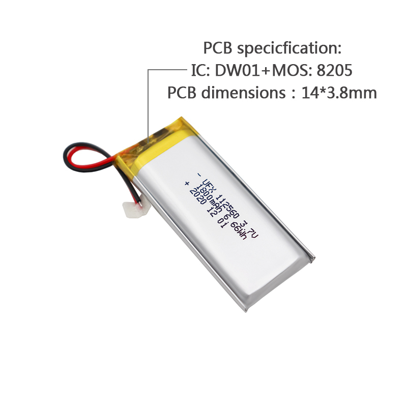 리튬 제조 회사 기타용 배터리 UFX 112560 1800mAh 3.7V 충전식 리튬 이온 배터리