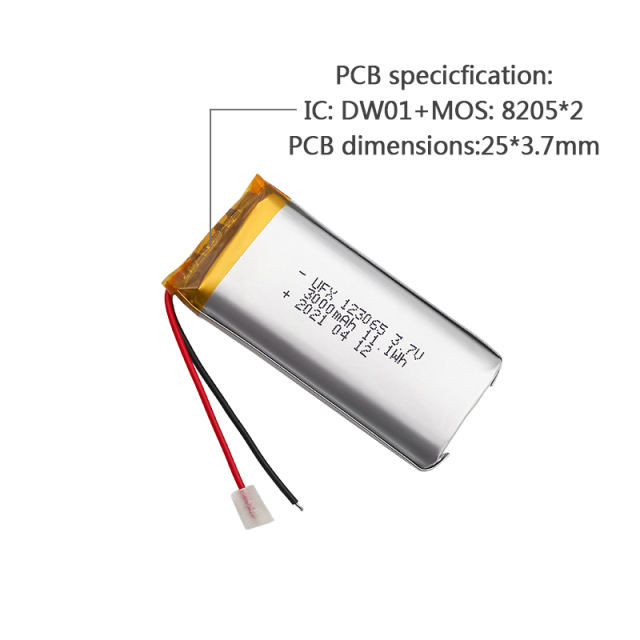 Lithium Ion Battery Manufacturers China Rechargeable Battery For Remote Control Car UFX 123065 3000mAh 3.7v battery