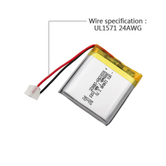 중국 배터리 회사 토치용 충전식 배터리 UFX 124040 2000mAh 3.7V 리튬 이온 폴리머 배터리