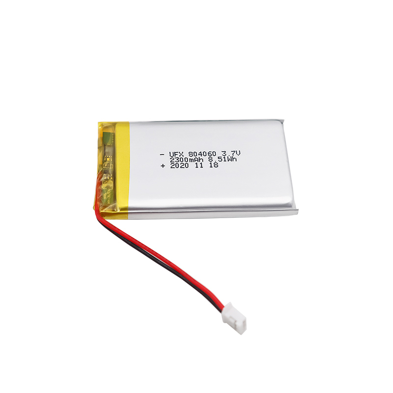 중국 리튬 배터리 DC 모터 충전식 배터리 UFX 804060 2300mAh 3.7V 3.7V 충전식 배터리