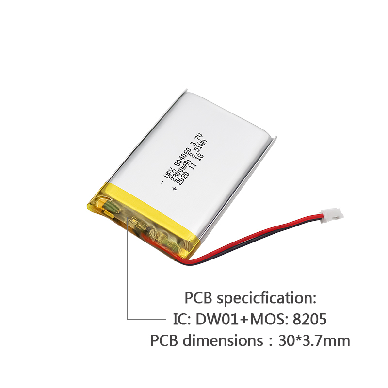 중국 리튬 배터리 DC 모터 충전식 배터리 UFX 804060 2300mAh 3.7V 3.7V 충전식 배터리