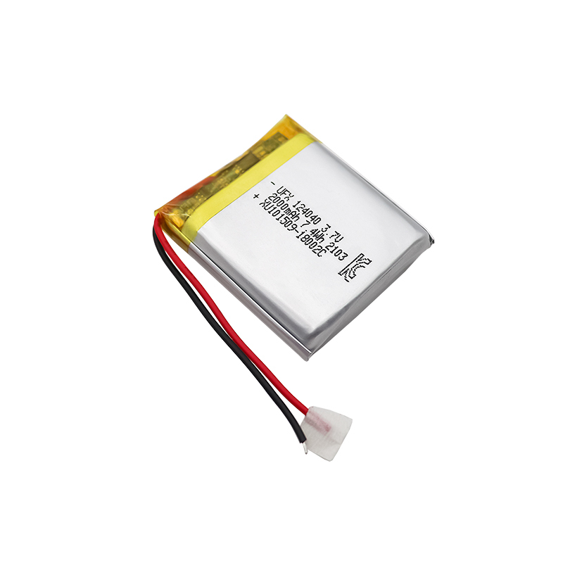 중국 배터리 회사 토치용 충전식 배터리 UFX 124040 2000mAh 3.7V 리튬 이온 폴리머 배터리