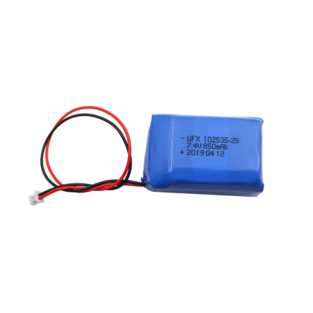 Li-ion Battery Manufacturers In China Supply Medical Beauty Equipment UFX 102535 7.4V 2s 850mah lipo