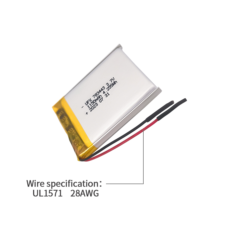 중국 배터리 공급 업체 전화기용 충전식 배터리 UFX 783443 1150mAh 3.7V 충전식 리튬 이온 배터리