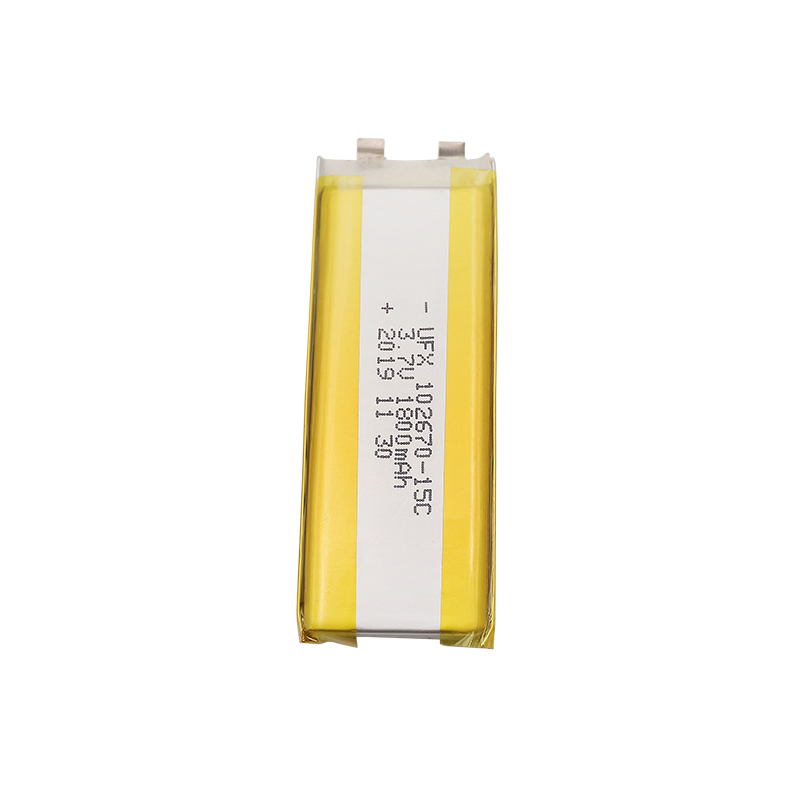 중국 배터리 회사 배터리 전원 히터 무선 UFX 102670-15C 1800mAh 3.7V 높은 C-배율 배터리