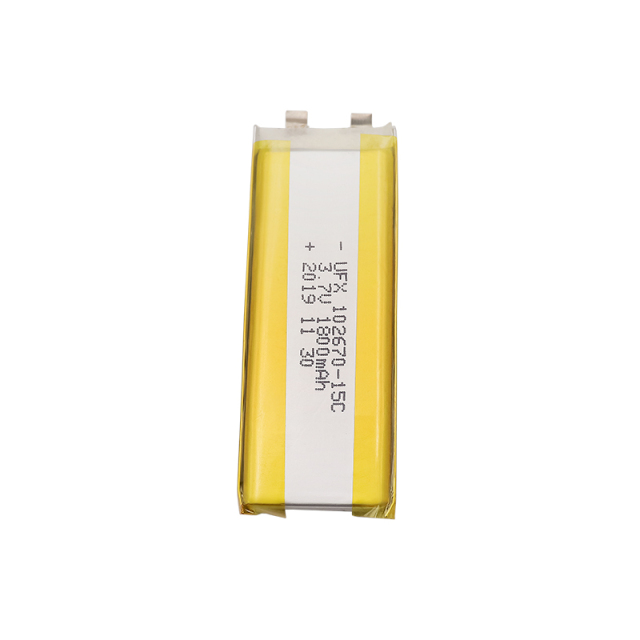 중국 배터리 회사 배터리 전원 히터 무선 UFX 102670-15C 1800mAh 3.7V 높은 C-배율 배터리