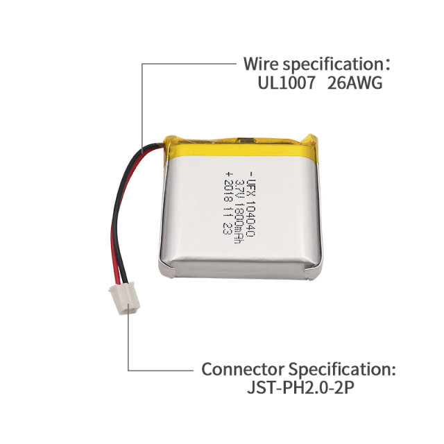 Chinese Lithium Battery Wholesale Reliable Smart Lock Battery UFX 104040 1800mAh 3.7v Battery Types
