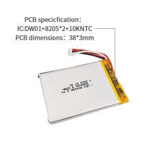 중국 리튬이온 전지 공장 맞춤형 모니터링 장비 배터리 UFX 803280 2500mAh 3.7V 리튬 이온 폴리머 배터리 팩
