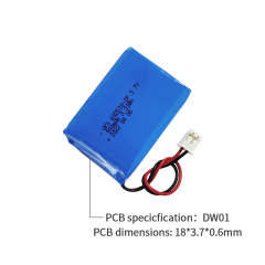 배터리 팩 공급업체 밀러 디지털 엘리트 배터리 UFX 602530-2P 900mAh 3.7V 2 cell battery
