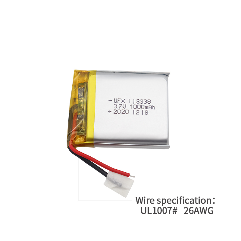 Lithium Battery Manufacturer In China Wholesale Rechargeable Battery For Led Lights UFX 113338 1000mAh 3.7V Lipo Battery