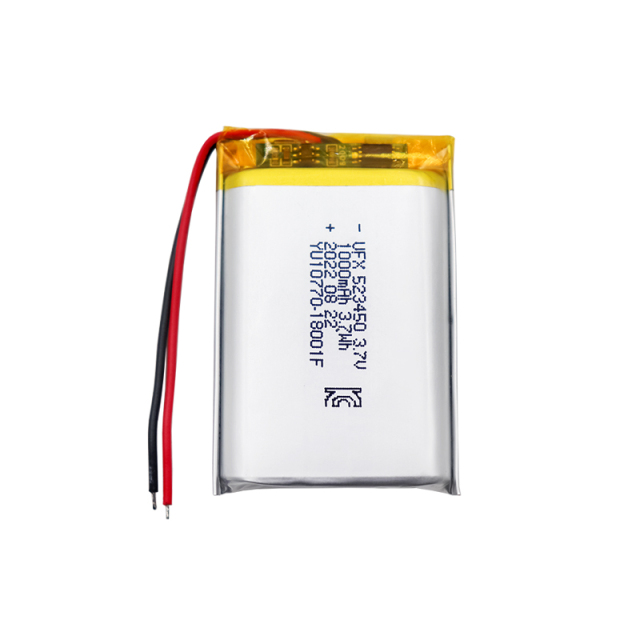 리튬 배터리 제조 업체 디지털 캠코더 배터리 UFX 523450 1000mAh 3.7V 고밀도 배터리 팩