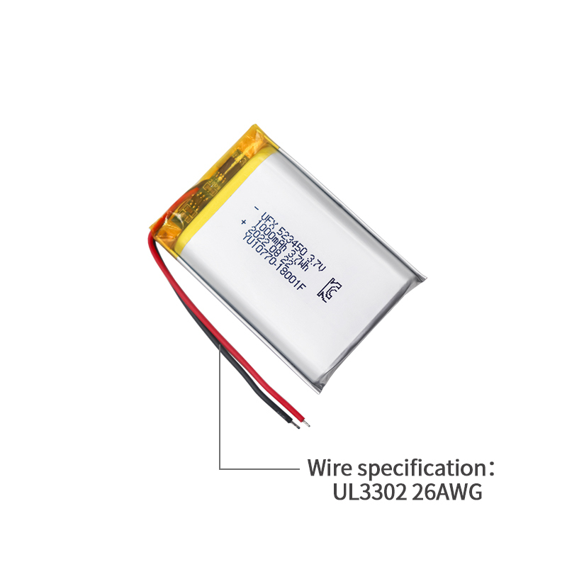 리튬 배터리 제조 업체 디지털 캠코더 배터리 UFX 523450 1000mAh 3.7V 고밀도 배터리 팩