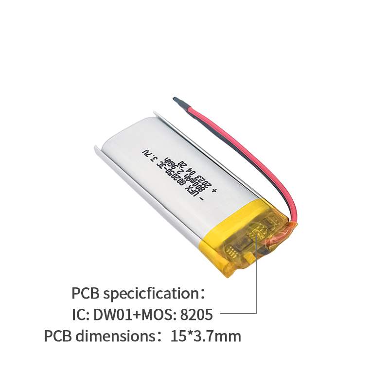 Lithium Battery Manufacturers In China Customized Rechargeable Battery For Drone UFX 802050-3C 800mAh 3.7V 3C Discharge Rate