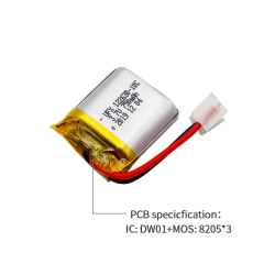 중국 리튬 이온 전지 제조업체 맞춤형 공기 청정기 배터리 UFX 654065-5C 1900mAh 3.7V 5C 방전 배터리 팩