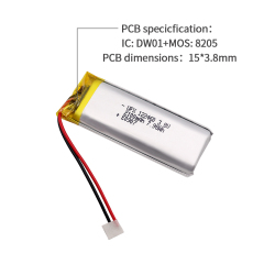 중국의 리튬 이온 전지 제조업체 무선 전화기용 충전식 배터리 UFX 122460 2100mAh 3.8V Polymer Batteries