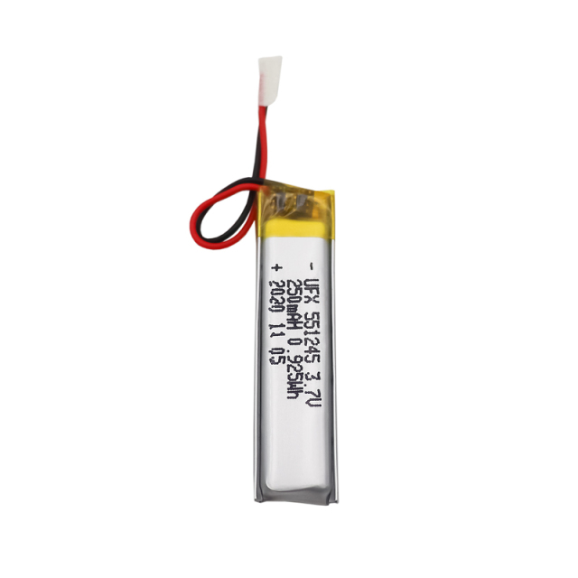 리튬 이온 배터리 공장 무선 마우스 충전식 배터리 UFX 551245 250mAh 3.7V