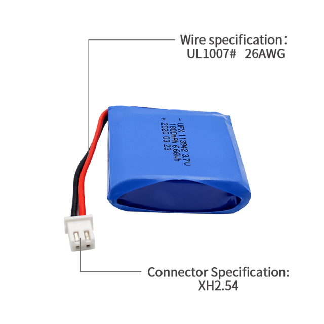 중국 배터리 공장 UFX 113942 1800mAh 3.7V 대용량 리튬 배터리