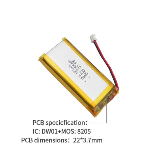 중국 리튬 배터리 제조업체 UFX 123464 2800mAh 3.7V 대용량 리튬 배터리