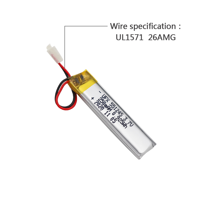 리튬 이온 배터리 공장 무선 마우스 충전식 배터리 UFX 551245 250mAh 3.7V