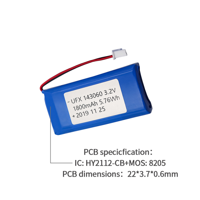 Chinese Battery Suppliers Customized UFX 143060 1800mAh Lifepo4 Battery 3.2v