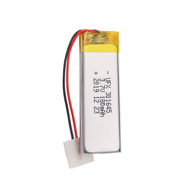 Lithium Polymer Battery Manufacturer UFX 301645 180mAh Lipo Battery 3.7 v 180mah