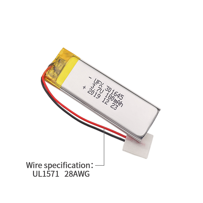 Lithium Polymer Battery Manufacturer UFX 301645 180mAh Lipo Battery 3.7 v 180mah