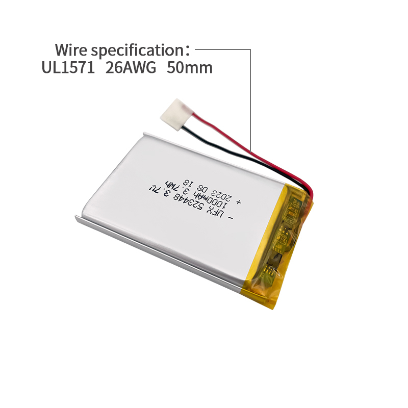 리튬 배터리 제조 업체 디지털 캠코더 배터리 UFX 523450 1000mAh 3.7V 고밀도 배터리 팩