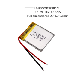 리튬 배터리 전원 공급 장치 UFX 353035-2C 320mAh 3.7V CB 배터리