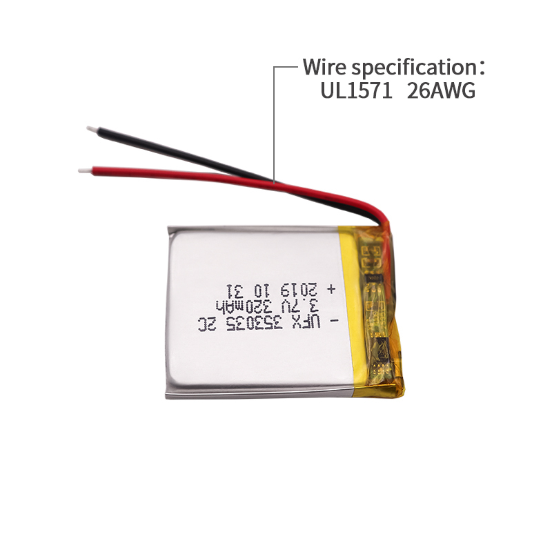 리튬 배터리 전원 공급 장치 UFX 353035-2C 320mAh 3.7V CB 배터리