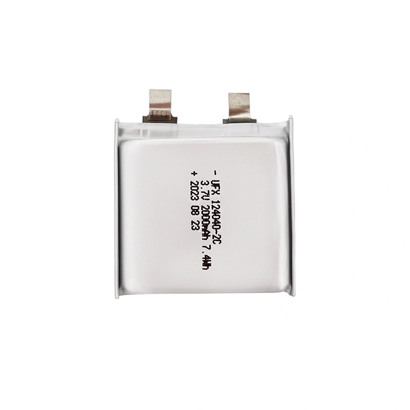 중국 배터리 회사 토치용 충전식 배터리 UFX 124040 2000mAh 3.7V 리튬 이온 폴리머 배터리