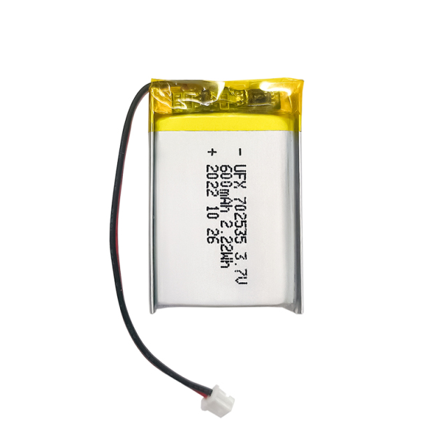 Chinese Lithium Battery Companies Wholesale UFX 702535 600mAh 3.7v Lipo Battery