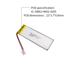 중국의 리튬 이온 전지 제조업체 기타 페이지 터너 배터리 UFX 402780 1000mAh 3.7V 대용량 배터리