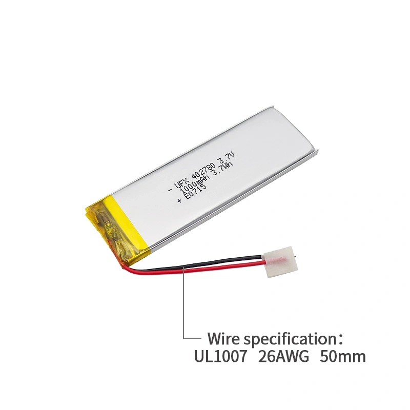 중국의 리튬 이온 전지 제조업체 기타 페이지 터너 배터리 UFX 402780 1000mAh 3.7V 대용량 배터리