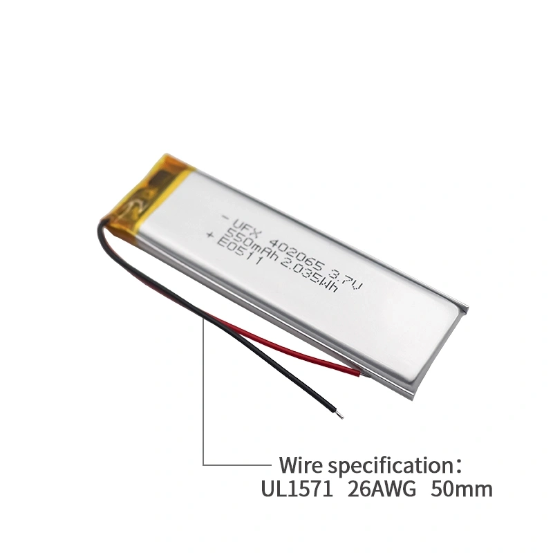 UFX 402065 550mAh 3.7V Rechargeable Batteries Lithium