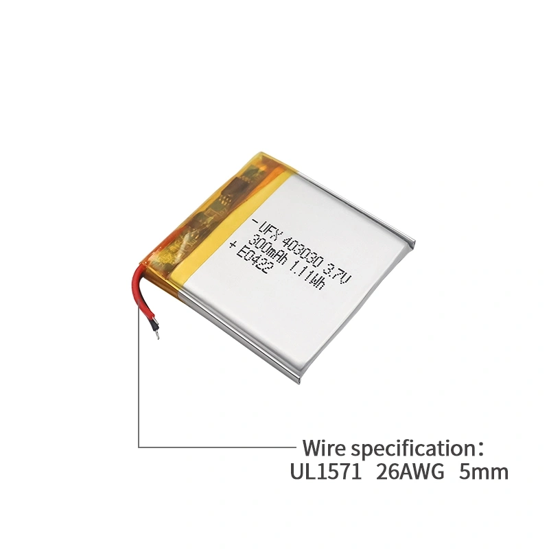 Lithium Battery Pack Suppliers Sports belt battery UFX 403030 300mAh 3.7V Ion Battery 3.7 Volt