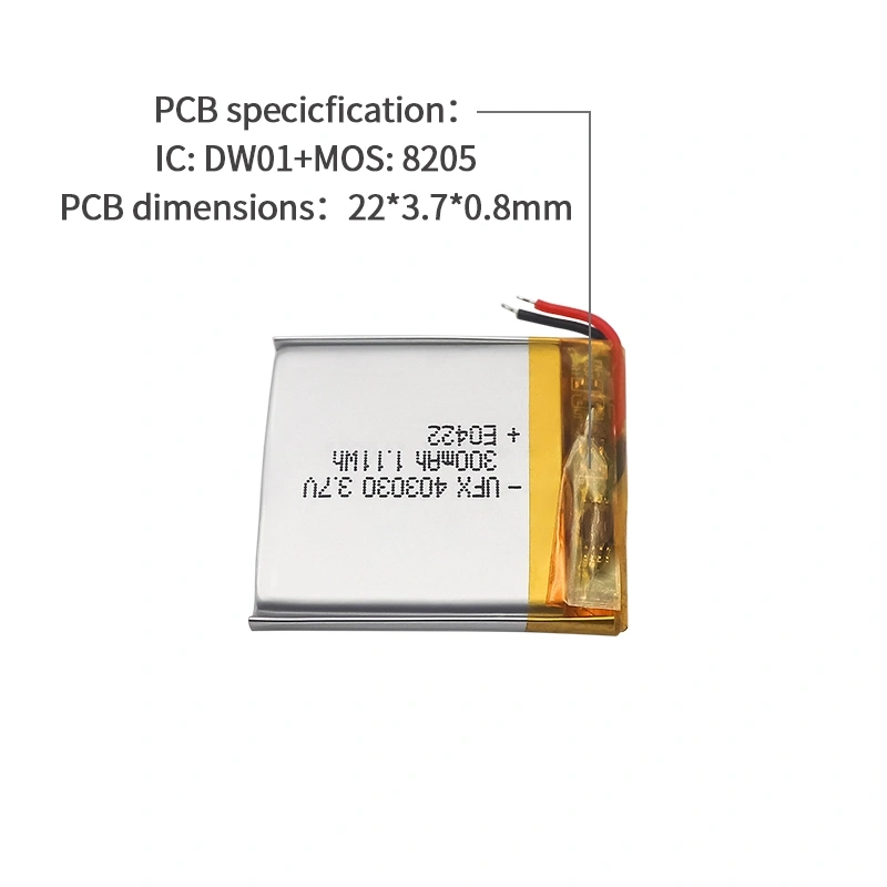 Lithium Battery Pack Suppliers Sports belt battery UFX 403030 300mAh 3.7V Ion Battery 3.7 Volt
