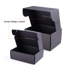 Custom Print black folding Corrugated Paper Boxes Recycled Shipping Boxes Custom Logo