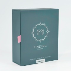 Custom Logo Luxury Dark Green Cardboard Drawer Printing boxes Perfume Empty Box With Ribbon Gift Box Packaging