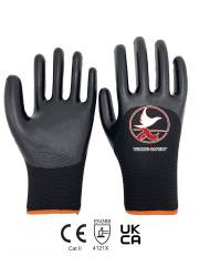 13 gauge polyester with nitrile smooth 3/4 coating gloves